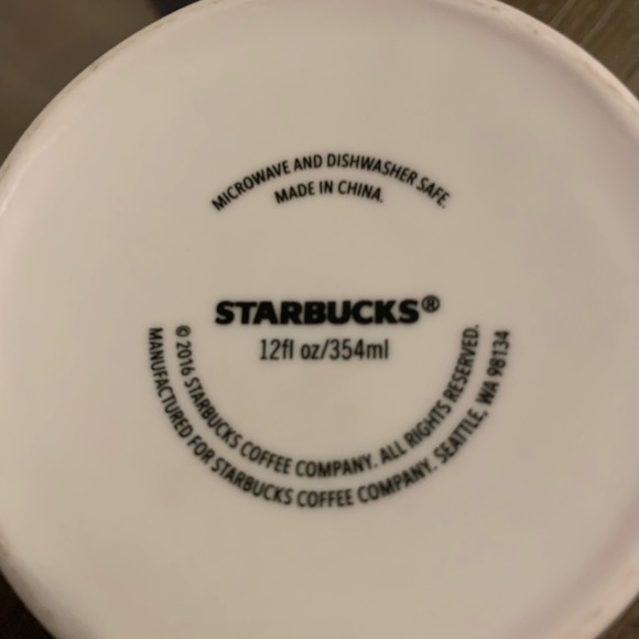 Two Starbucks Coffee Mugs 10 Fl oz White Ceramic w/Green Mermaid Logo - Picture 16 of 16